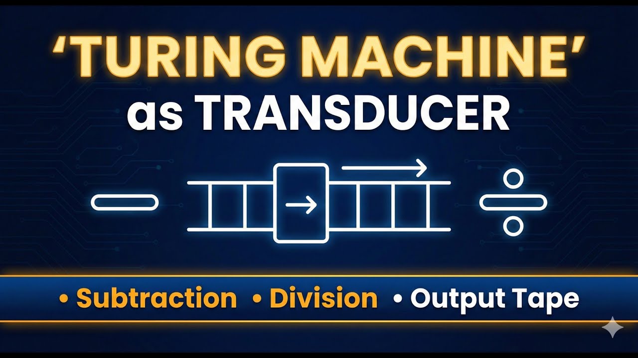 How Turing Machines Do Subtraction & Division | Transducer TM Full Tutorial