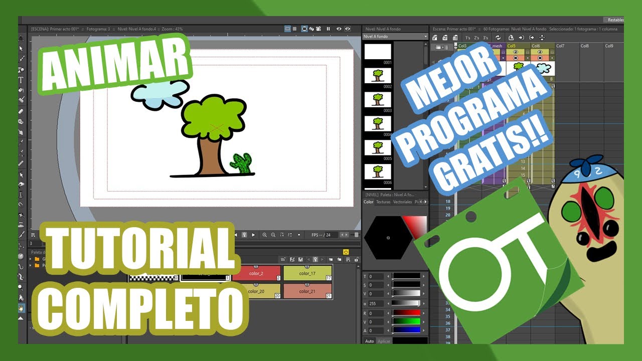 El mejor programa para animar GRATIS!! Opentoonz! Tutorial completo de todo lo escencial!