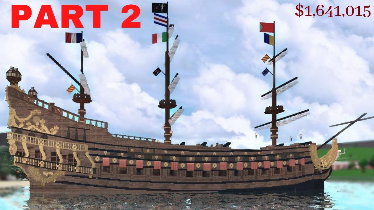 Bloxburg Pirate Ship 'The Neptune' | Speedbuild PART 2