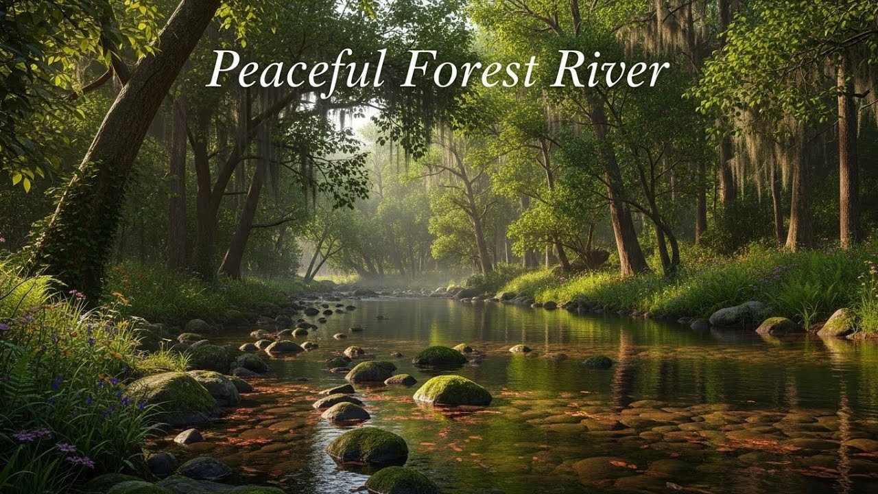Tranquil River Flow 🌿 Soothing Nature Soundscape for Sleep and Stress Relief #123