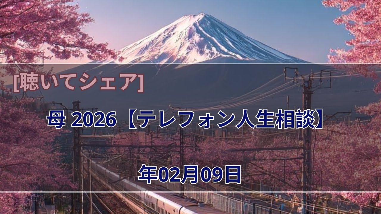 母 2026【テレフォン人生相談】年02月09日