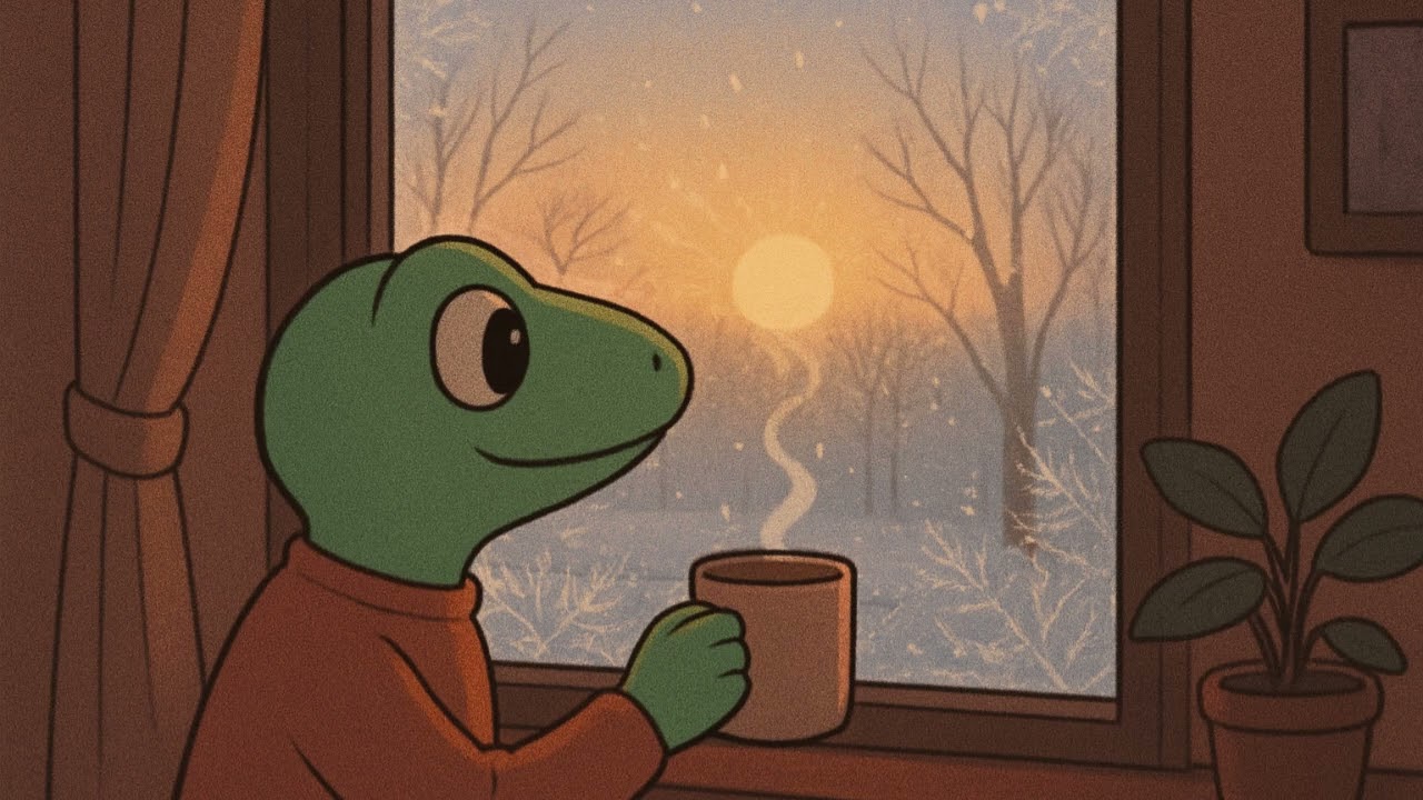 Gecko’s Cold Morning 🦎❄️ | Soft Lo-Fi Beats & Frosty Calm Vibes | Ambientlearn