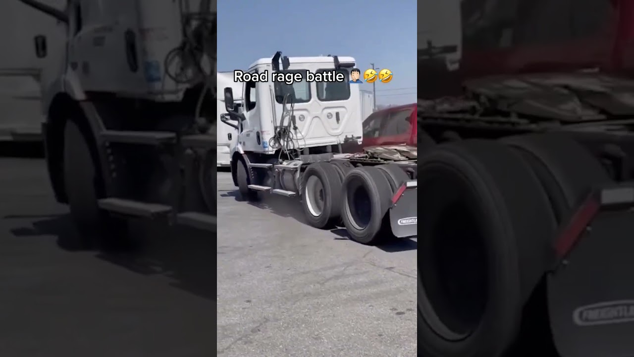 TRUCKER ROAD RAGE! Who won this battle between the Pickup and Big Rig Semi Truck?