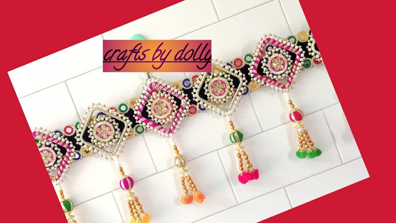 #New design Bandanwar banaye ghar per/ How to make door hanging at home / Diy toran / designer toran
