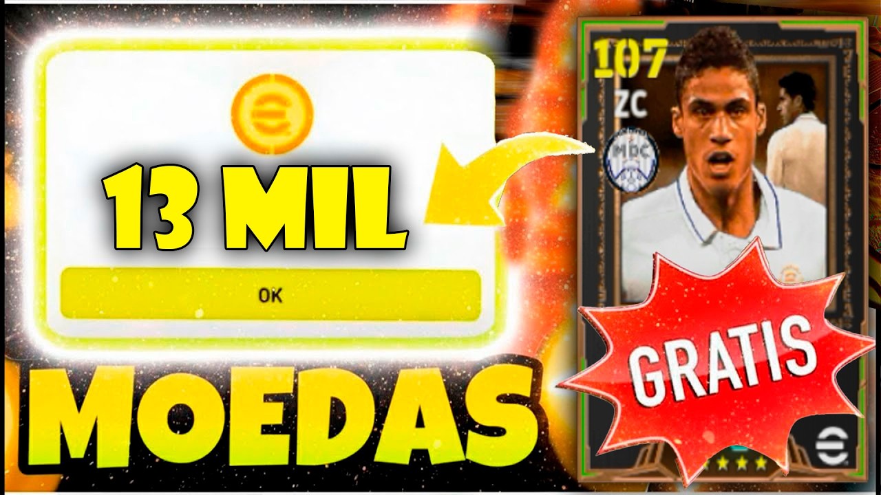 Pack Open com 13 MIL MOEDAS GRÁTIS no eFootball 26 Mobile!