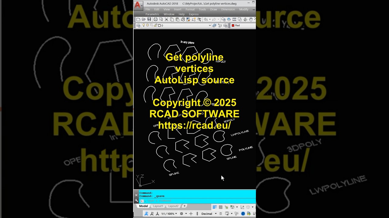 Get polyline vertices! A new function for AutoLisp programmers! 
