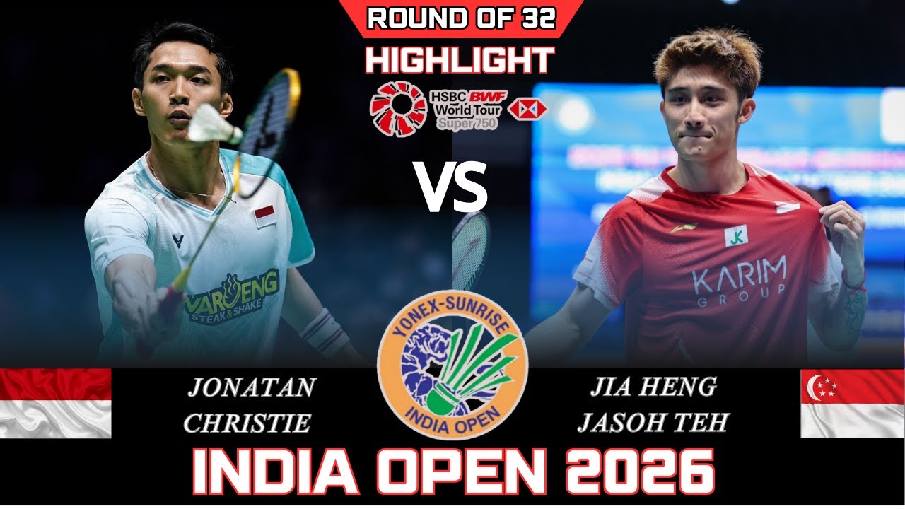 Jonatan CHRISTIE (INA) vs Jia Heng Jason TEH (SGP)[MS]R32 | India Open 2026 Badminton