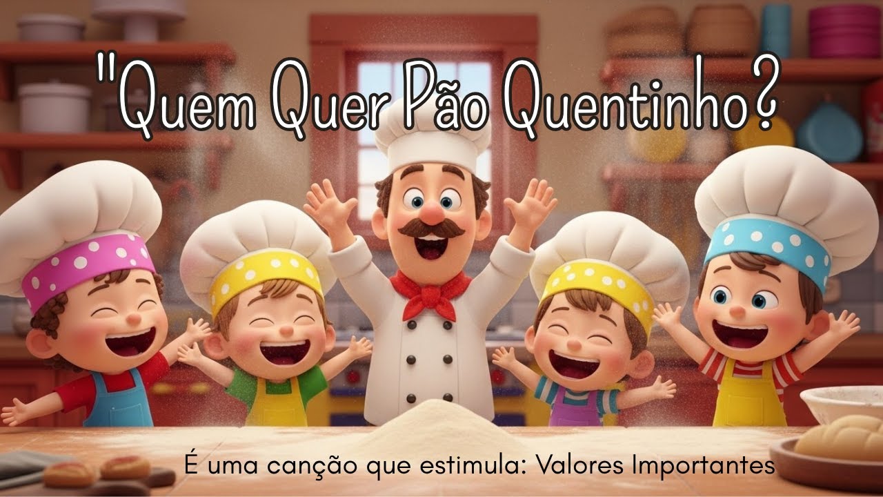 QUEM QUER PÃO 🍞 Chegou a hora de cantar e dançar com o Padeirinho.