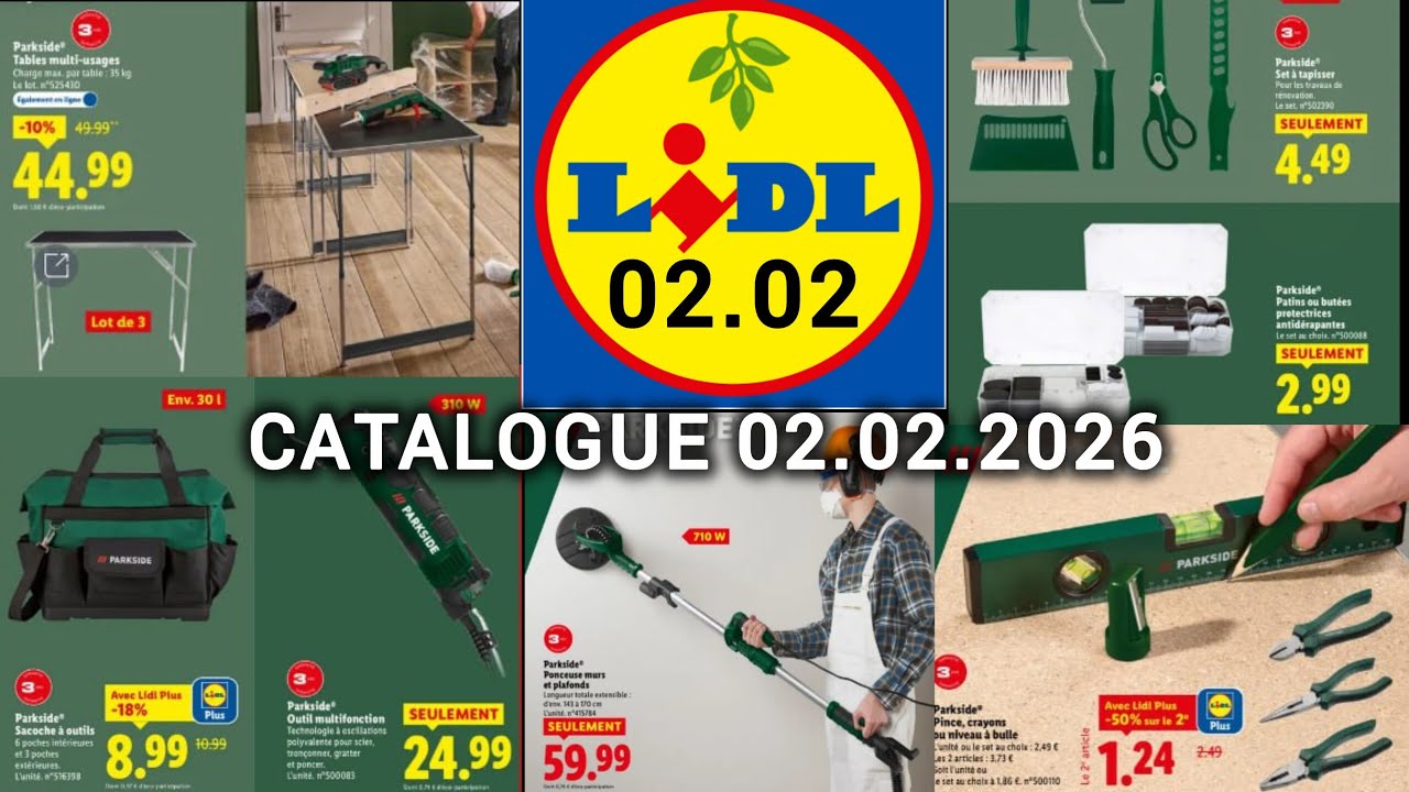 Lidl Catalogue de la Semaine 2 FÉVRIER 2026 🌿 Catalogue Bricolage Outillage #Parkside #lidl