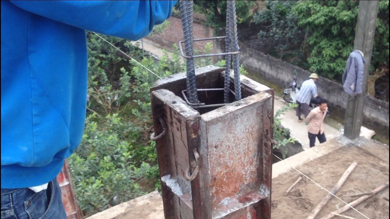 Amazing Duty Construction a Concrete Column Work - Building House Step By Step