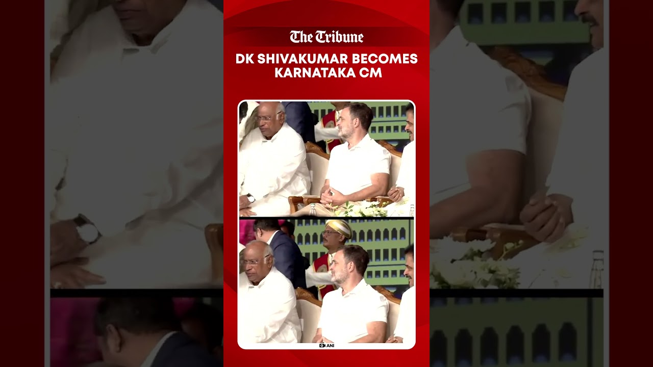 DK Shivakumar Sworn In As Karnataka CM, Touches Kharge&rsquo;s Feet In Emotional Ceremony