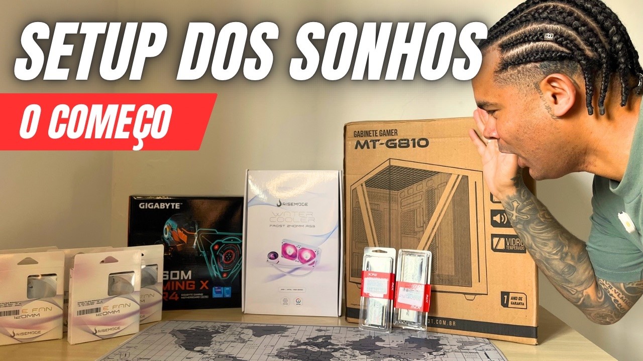 UNBOXING DAS PRIMEIRAS PEÇAS DO MEU SETUP GAMER BRANCO  | INÍCIO DO PROJETO