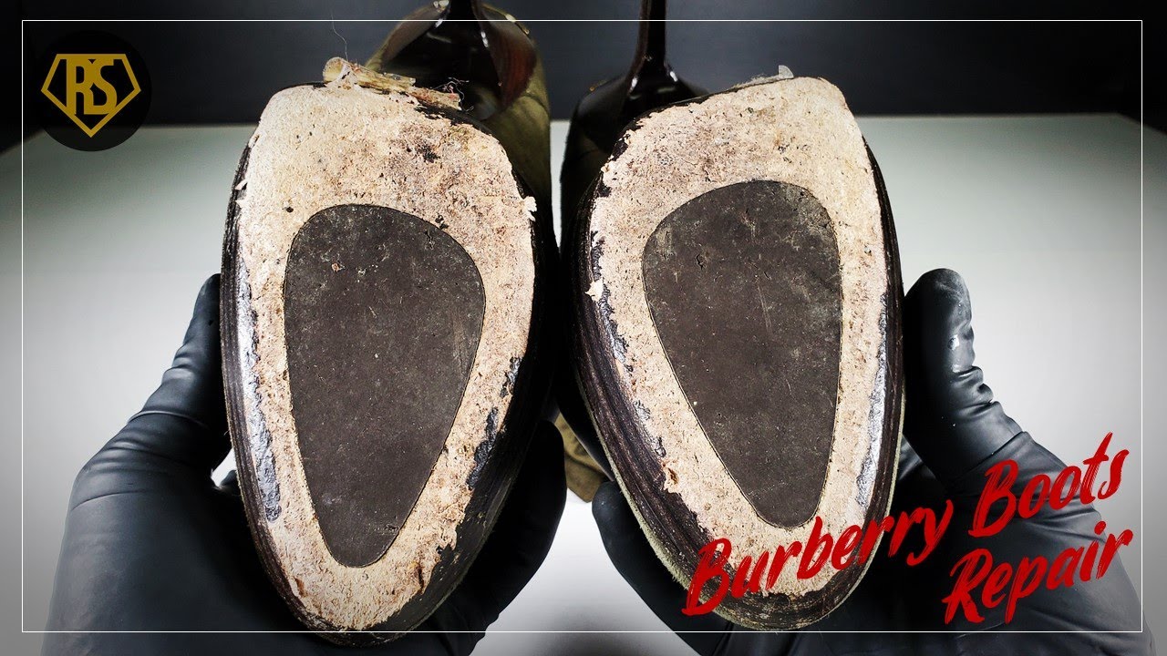 ASMRㅣRepair Burberry Suede Bootsㅣ버버리부츠 수선