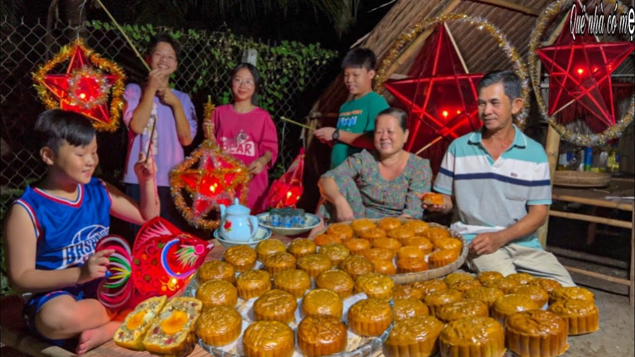 Bánh Trung Thu Thập Cẩm Trứng Muối | Hương Vị Bánh Quê Ngày Tết Trung Thu || Make moon cakes
