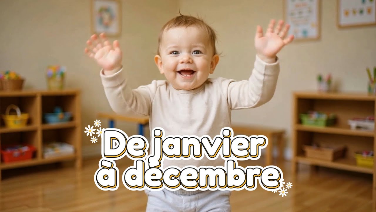 De janvier &agrave; d&eacute;cembre | Chanson &eacute;ducative pour apprendre les 12 mois de l'ann&eacute;e