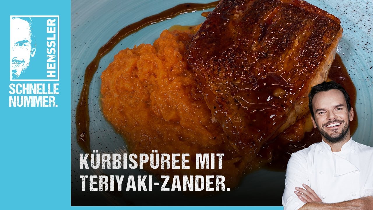 Schnelles Kürbispüree mit Teriyaki-Zander Rezept von Steffen Henssler