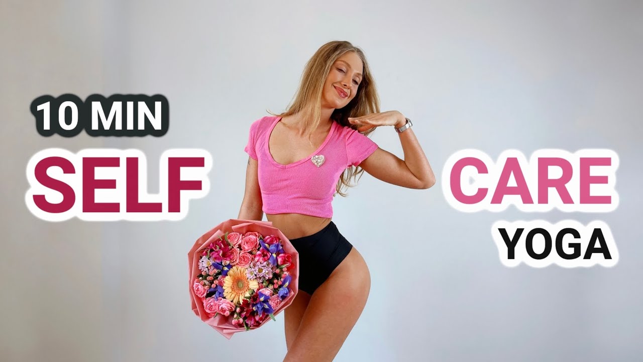 10 MIN SELF CARE YOGA - your own valentine ♡ / de-stress | Gigi De Lacroix