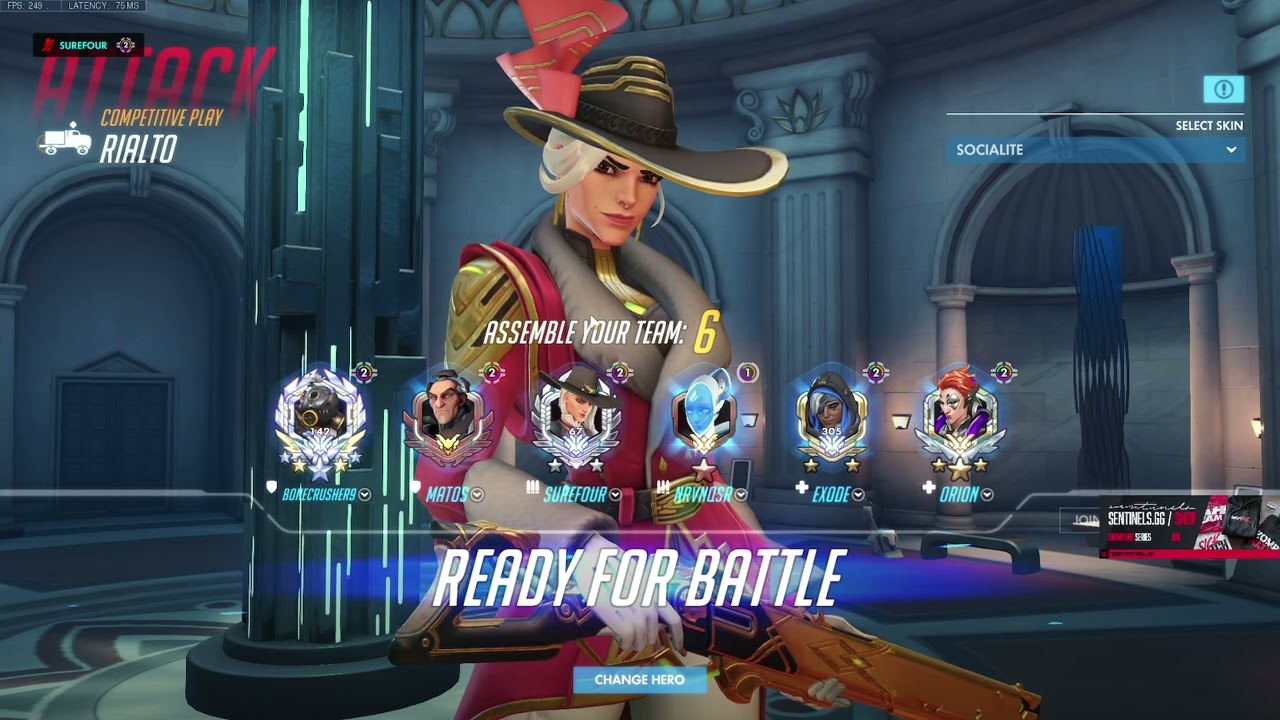 SUREFOUR ASHE GAMEPLAY OVERWATCH SEASON 33 TOP 500