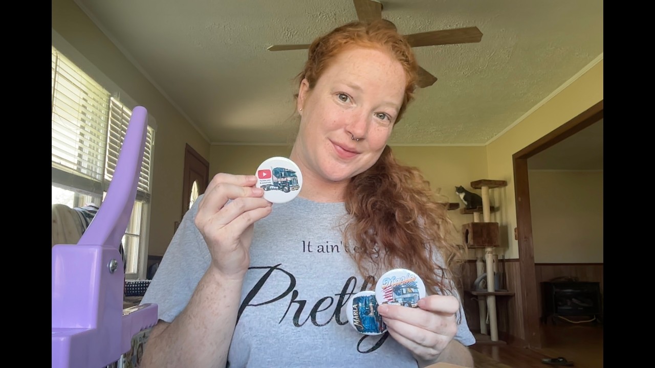 Make Buttons for @truckingshow with me! FREE VIP CODE IN DESCRIPTION
