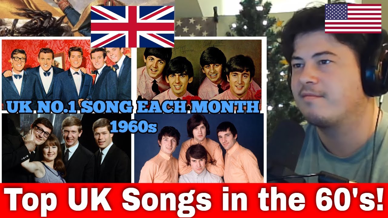 American Reacts Most Popular Song in the UK Each Month of the '60s