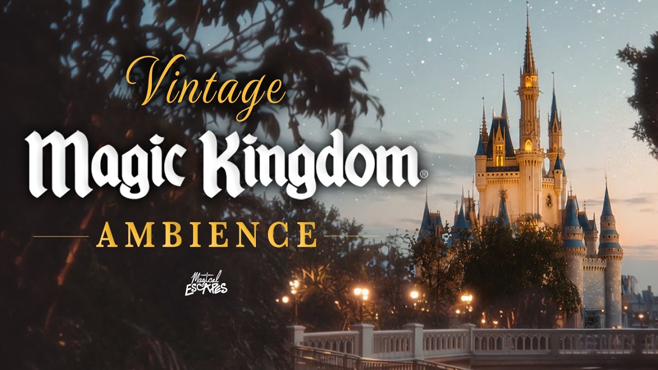 Magic Kingdom Ambience at Night | Nostalgic Castle Views for Relaxation