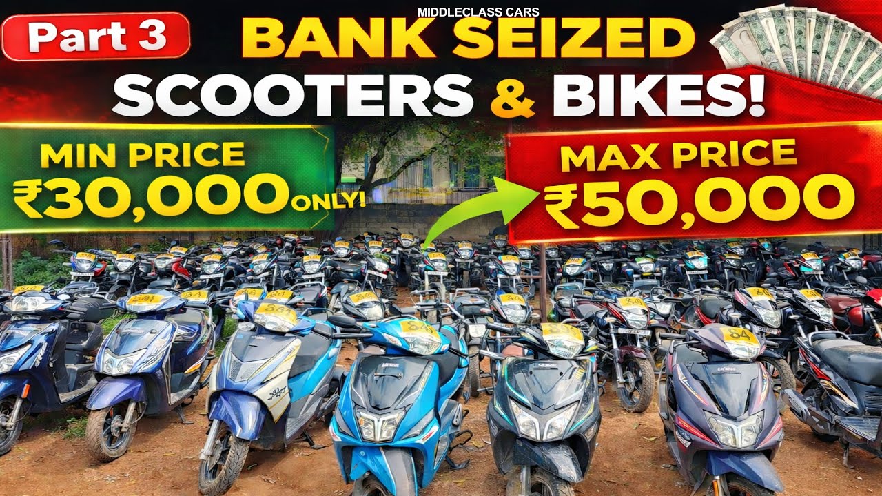 Part 3 ll Huge Vehicle Auction 🏍️ 120+ Bikes & Scootys Available ll Jan 31 2026 Auction 🔥 Best Deals