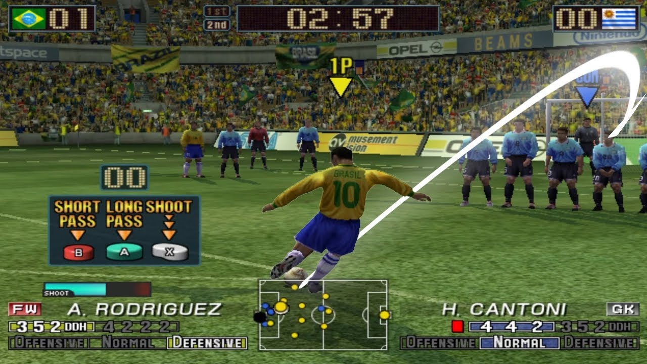 Virtua Striker 2002  Freekick Best Goal  / sega