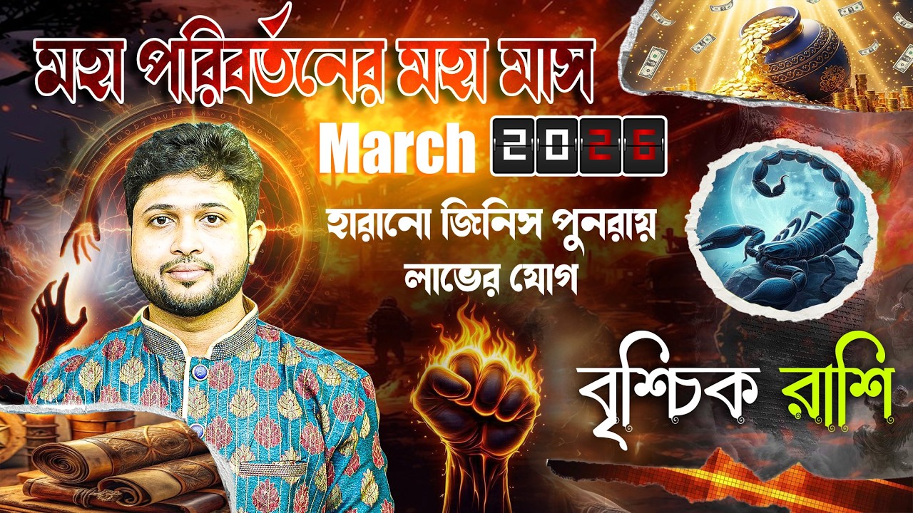 বৃশ্চিক রাশি (Scorpio)। March 2026 মহা পরিবর্তনের মহা মাস ।