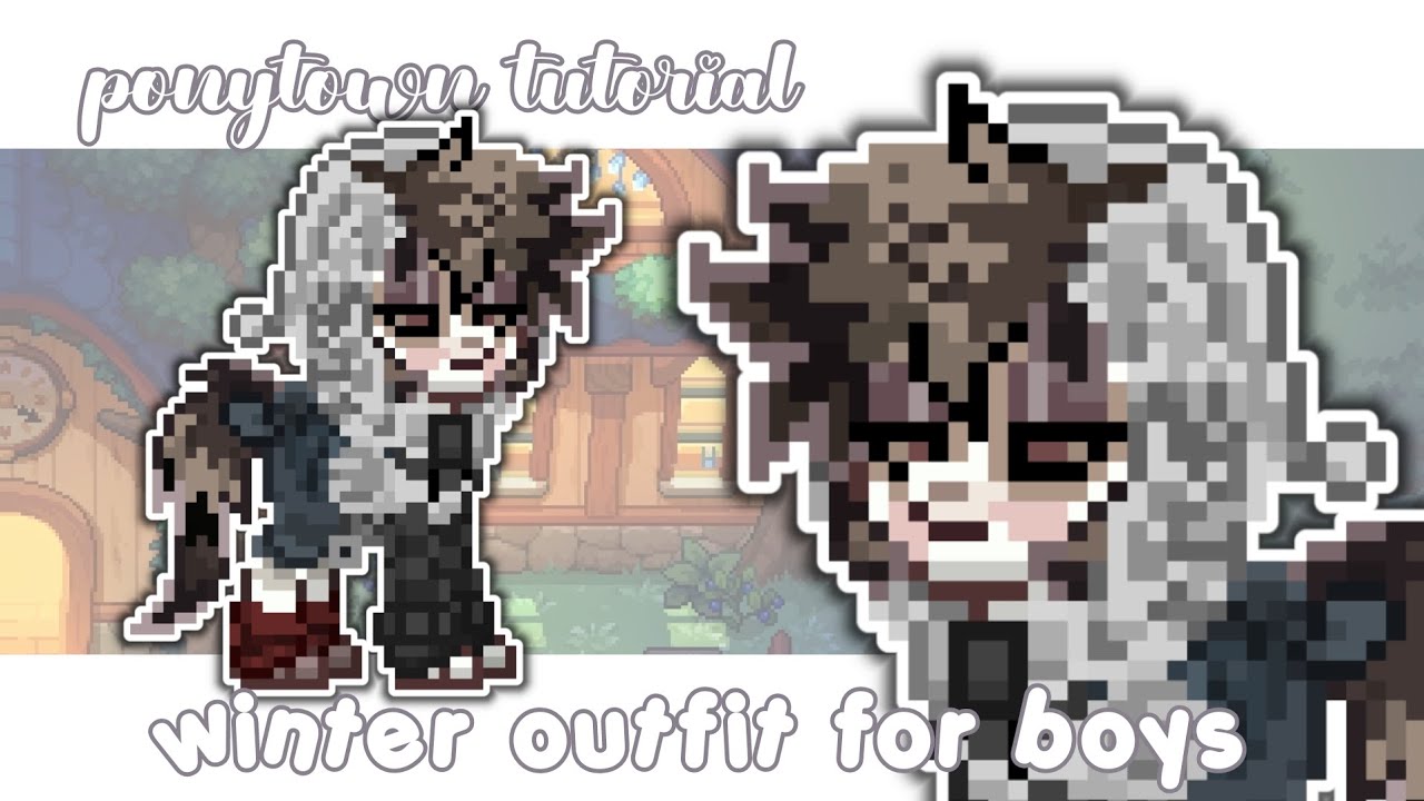 ✮⋆˙⛄Pony Town⋆˙  ∘₊✧─ Winter Outfit for Boy Tutorial─✧₊∘  •°HOLIDAY EDITION SKIN°•  ⋆˙ by szha ⋆˙