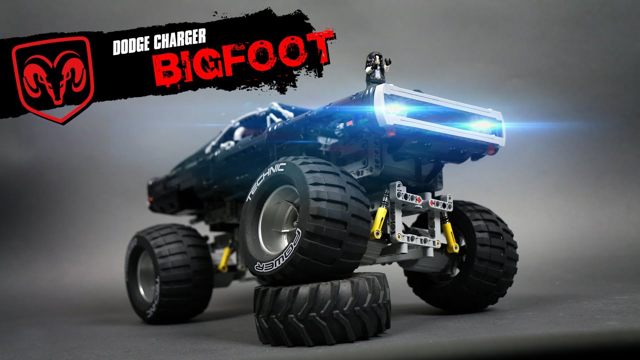 LEGO Dodge Charger 4x4 BIGFOOT RC in snow