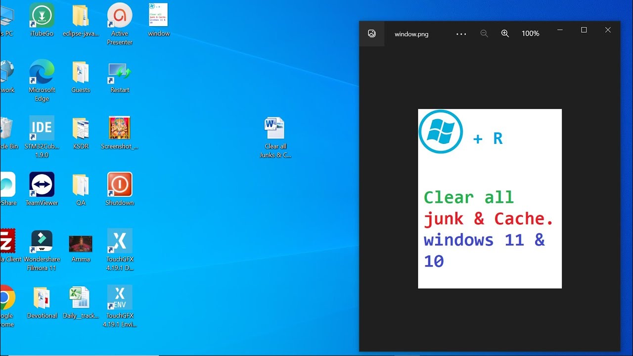 Clear All Junks & Cache. windows 11 & 10