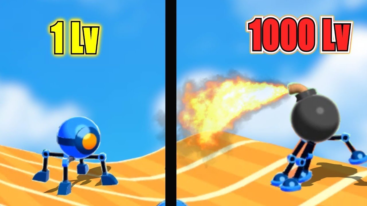 Rolly Legs All Levels - 1 Lv Vs. 1000 Lv