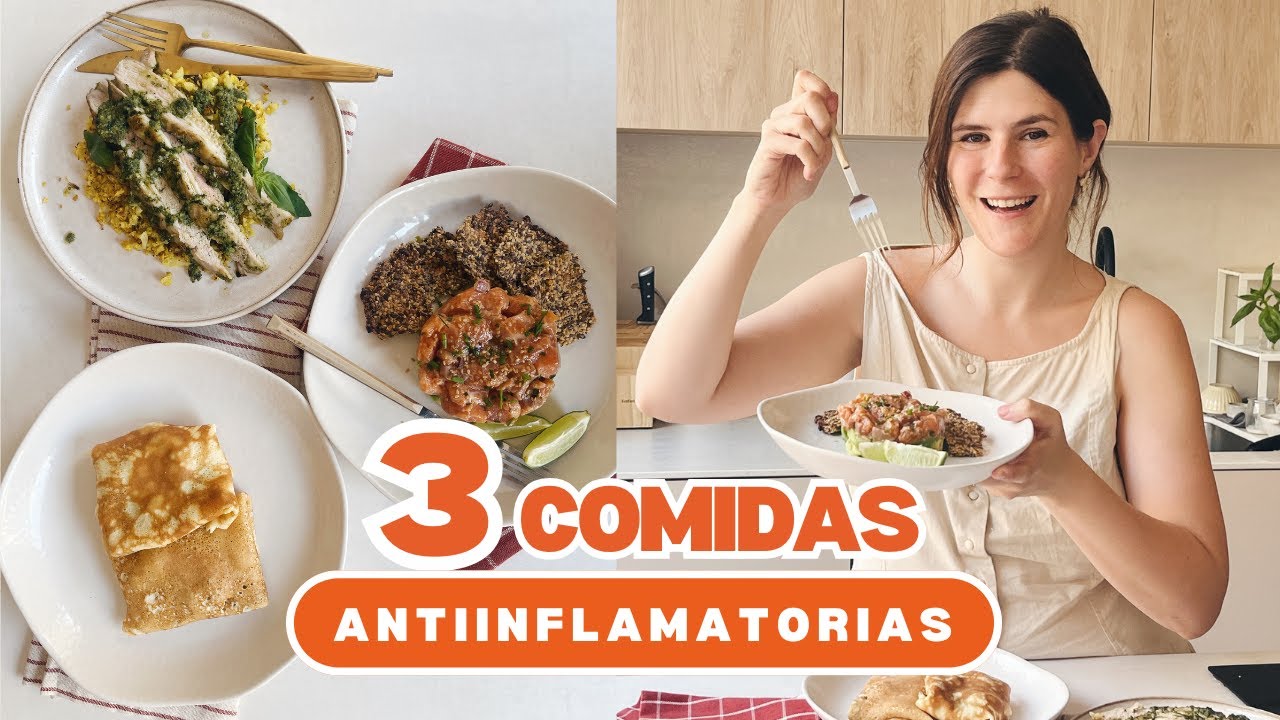 3 ideas de comidas antiinflamatorias súper fáciles y deliciosas | Listas en muy poco tiempo 🍗🥑