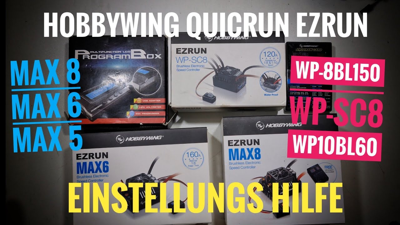 Hobbywing quicrun ezrun Regler ESC  Einstellungs Tipps