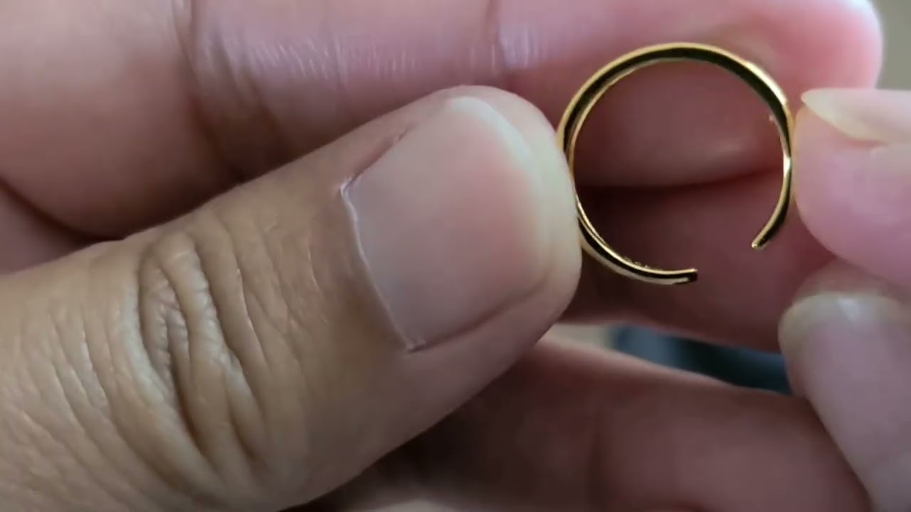 Кольцо на палец ноги ChicSilver из стерлингового серебра, простое и классическое | Золотистый отт...