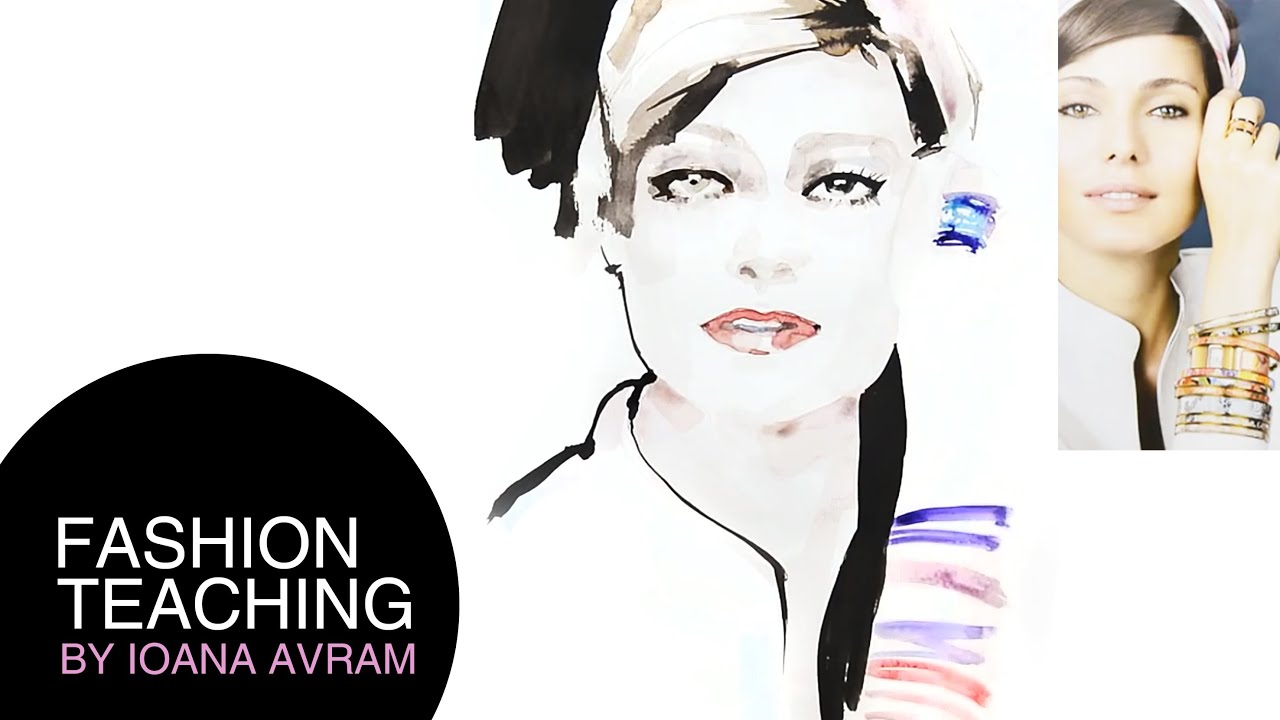 How to draw a fashion portrait