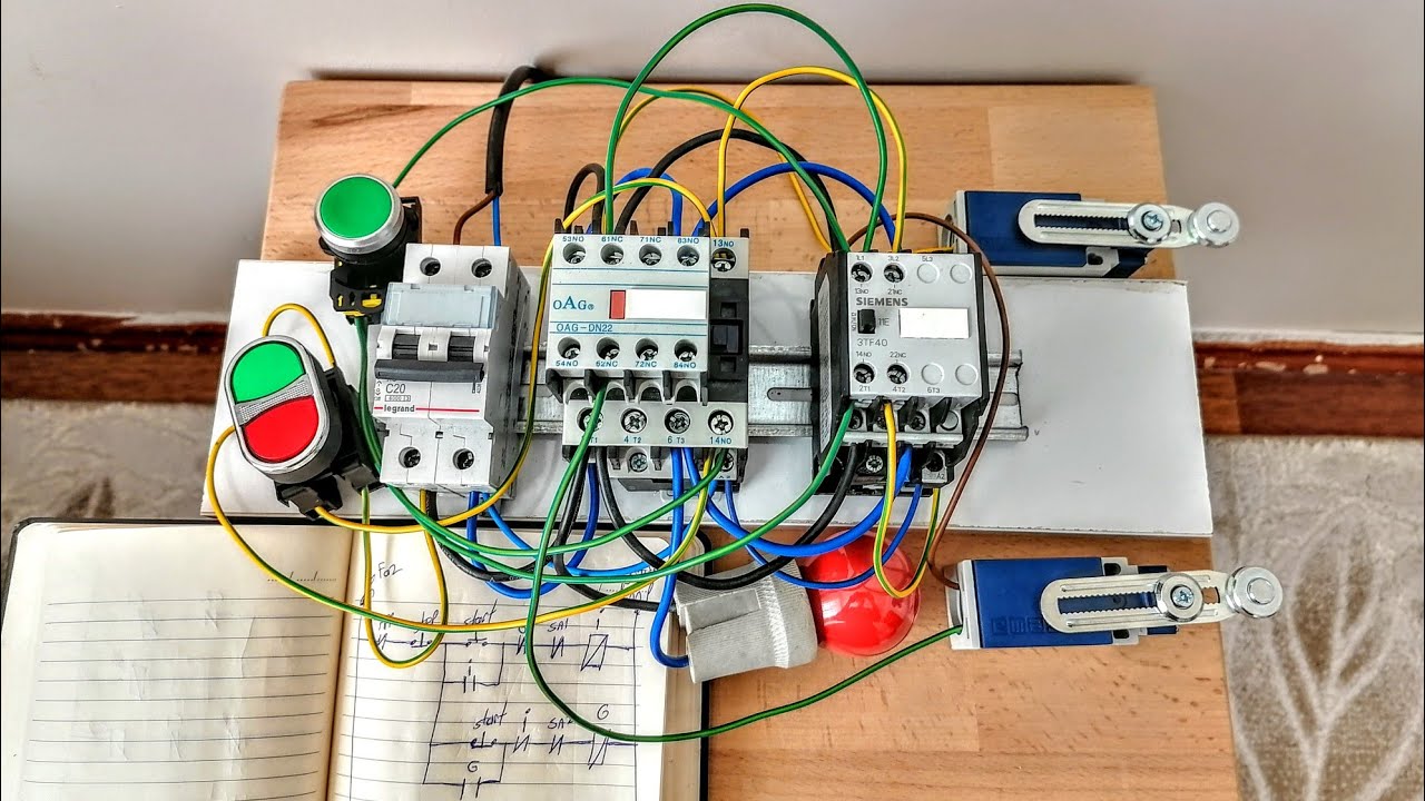 Sınır Anahtarı ile asenkron motorun ileri geri çalıştırılması nasıl yapılır, Limit siviç Bağlantısı