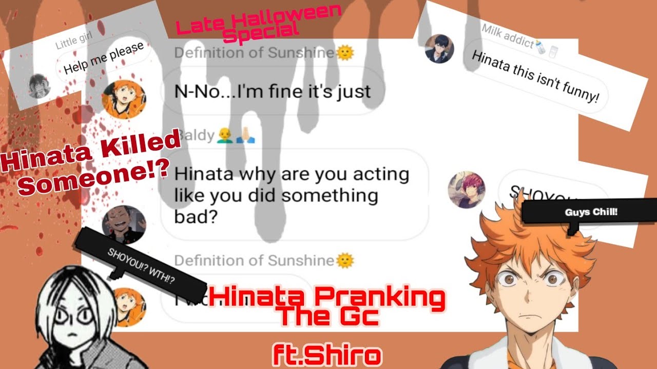 Hinata is a Psycho?! || Late Halloween Special || Haikyuu Lyric prank ft. Shiro