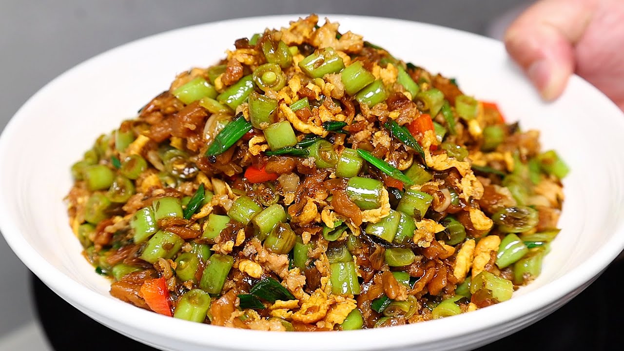 外婆菜炒四季豆真的巨下饭，一勺接一勺停不下来！