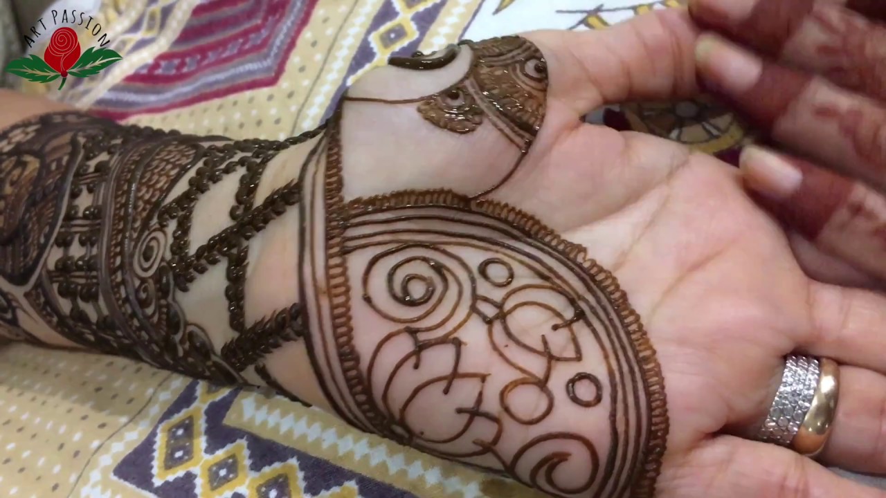 Intricate semibridal peacock mehendi design for palm :failure is mother of success: hindi