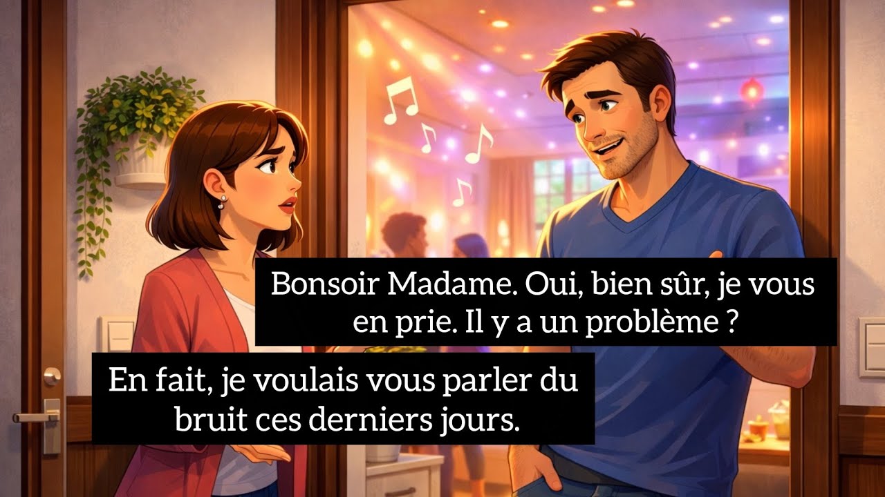 Comment parler à un voisin bruyant – Conversation en français facile 🇫🇷
