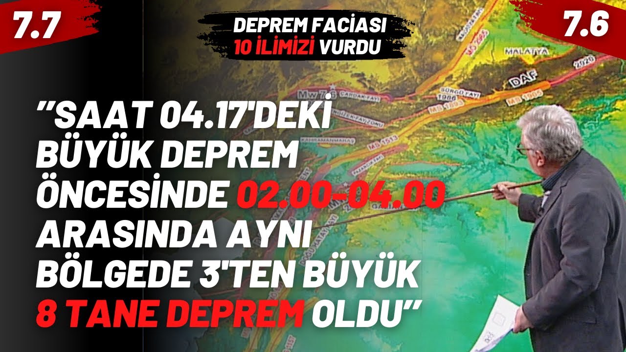 Saat 04.17'deki Büyük Deprem Öncesinde 02.00-04.00 Arasında Aynı Bölgede 3'ten Büyük 8 Deprem Oldu