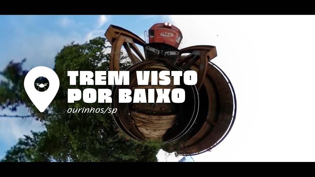 Trem visto por baixo (vídeo em 360º)