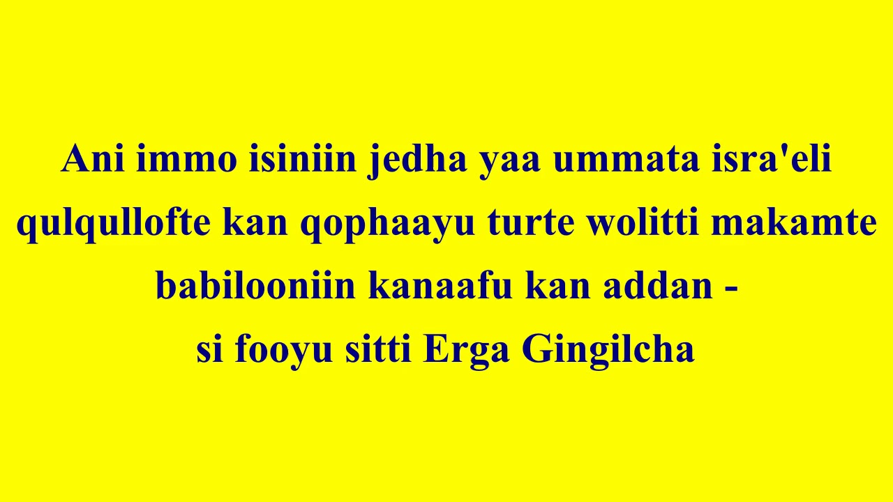 Ani immoo isniin jedha