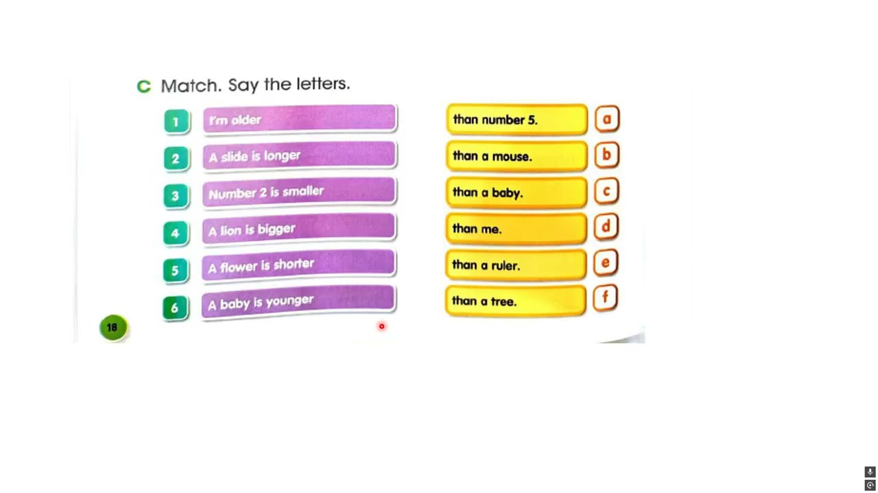 صفحة 18 و 19 انكليزي الرابع ابتدائي الوحدة الاولى الدرس السابع