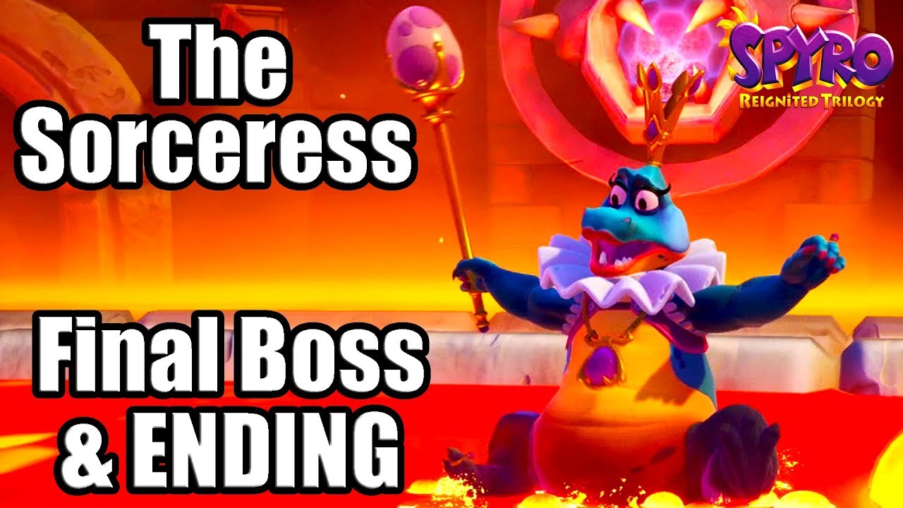 SPYRO REIGNITED TRILOGY - Final Boss Fight (The Sorceress) & ENDING (SPYRO: YEAR OF THE DRAGON)