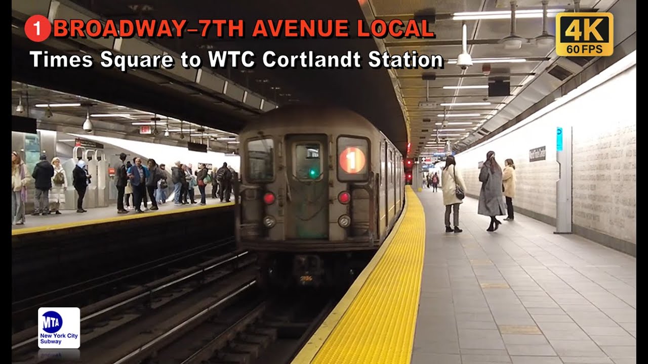 MTA NYC Subway POV Walk: Times Square to WTC Cortlandt Station【4K】