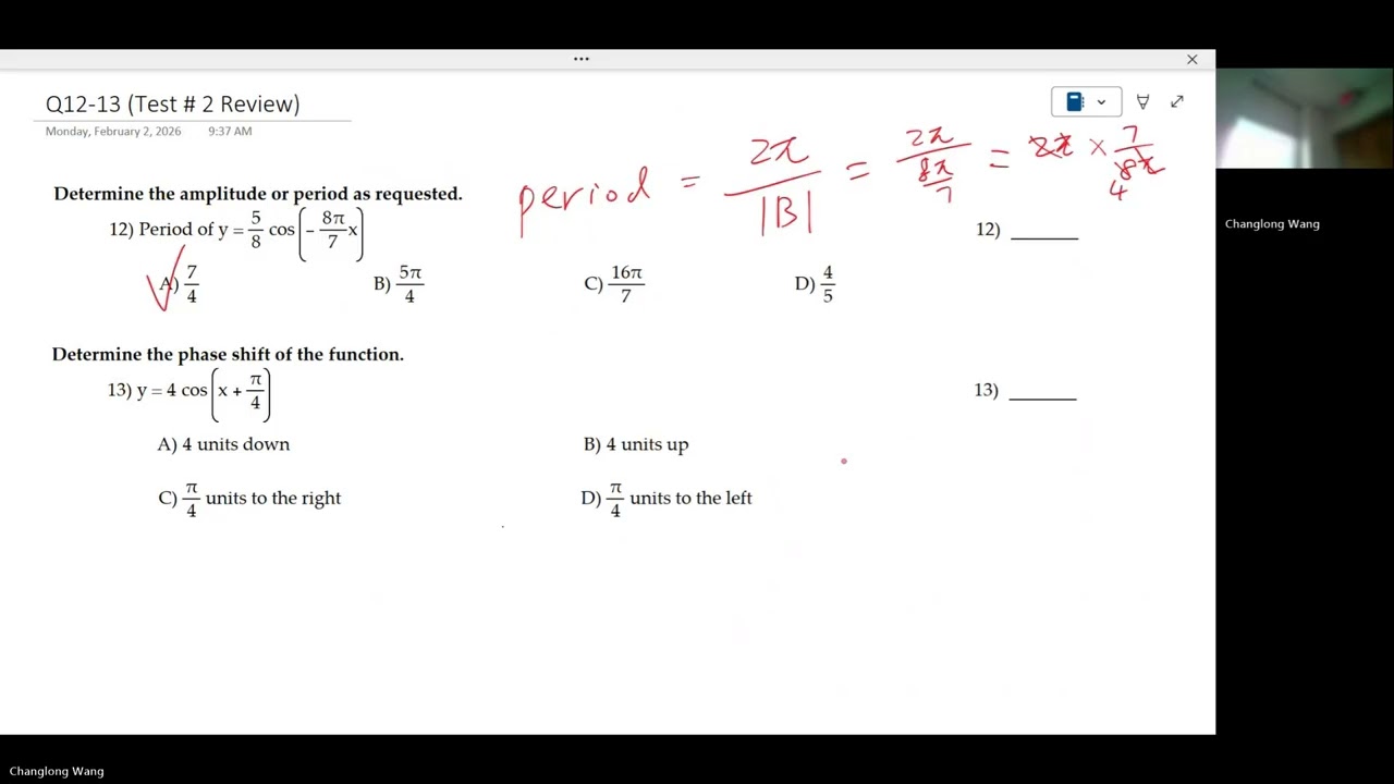 MAC1114 Trigonometry – Section 5.5: Graphs of Sine & Cosine | Feb 3, 2026