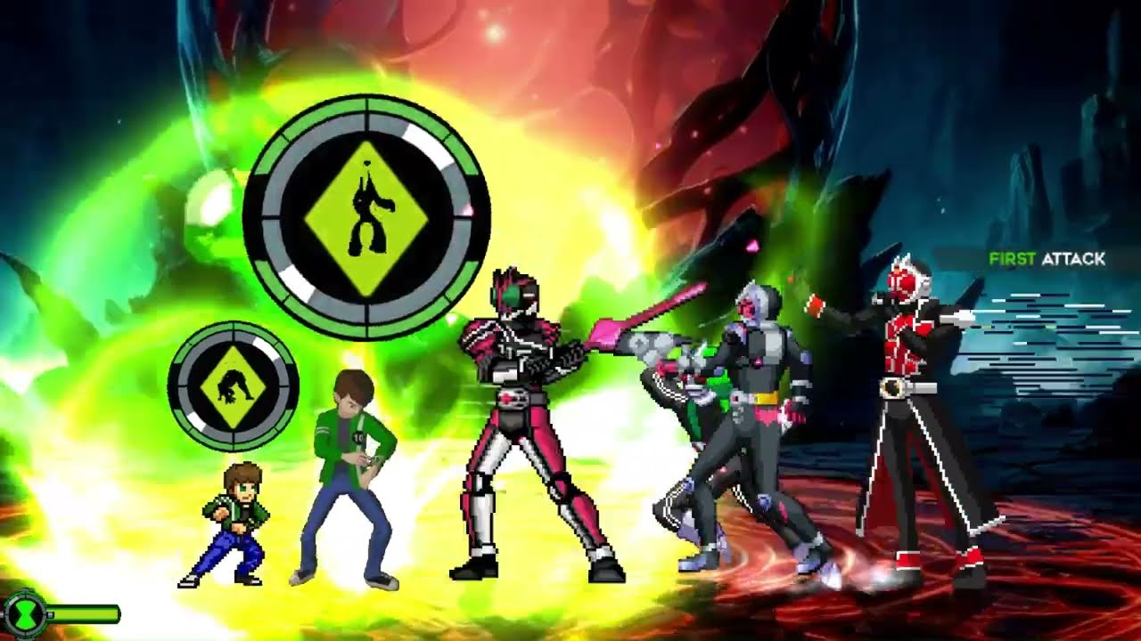 SPECIAL REQUEST 211:  Team Ben 10  vs Team Kamen Rider