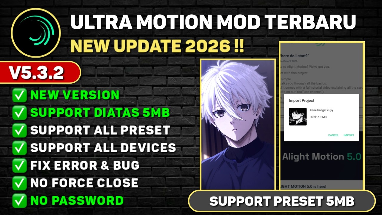 TERBARU 2026 ⁉️ ULTRA MOTION MOD APK NO PASSWORD‼️V5.3.2 STABIL | AM MOD SUPPORT PRESET DIATAS 5MB